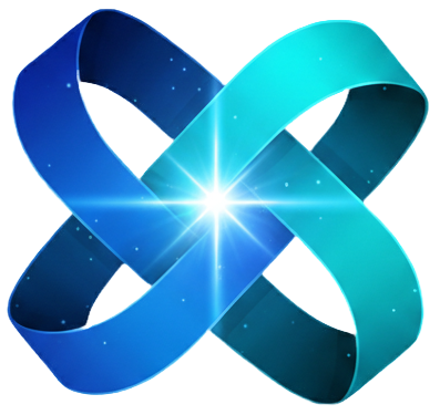 A blue square with a white square in the middle