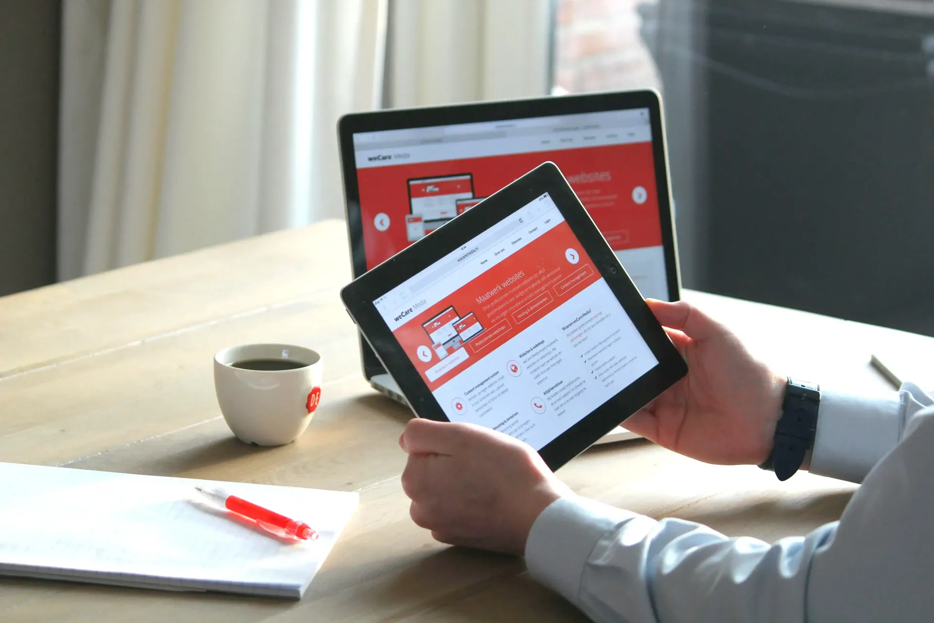 Construction executive smiling with a high-performance Duda website designed by Future Site Designs.