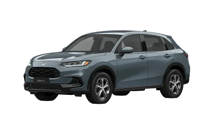 SUV Honda HR-V azul estacionado, mostrando vista lateral.