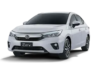 Honda City sedã branco.