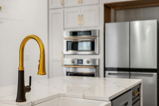 Kitchen area with coffee station and appliances