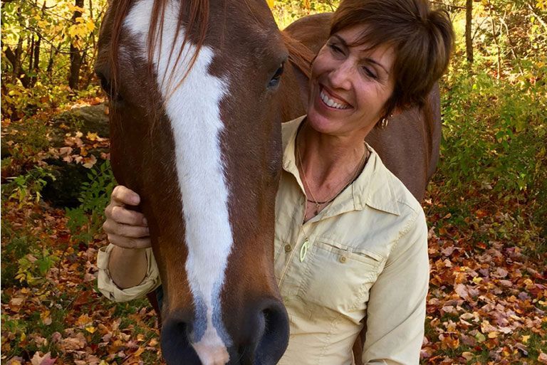 Janis and a Brown Horse — Reno, NV — E3A Equine Experiential
