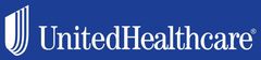 The united healthcare logo is on a blue background
