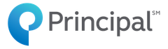 The principal logo is blue and white with a circle in the middle.