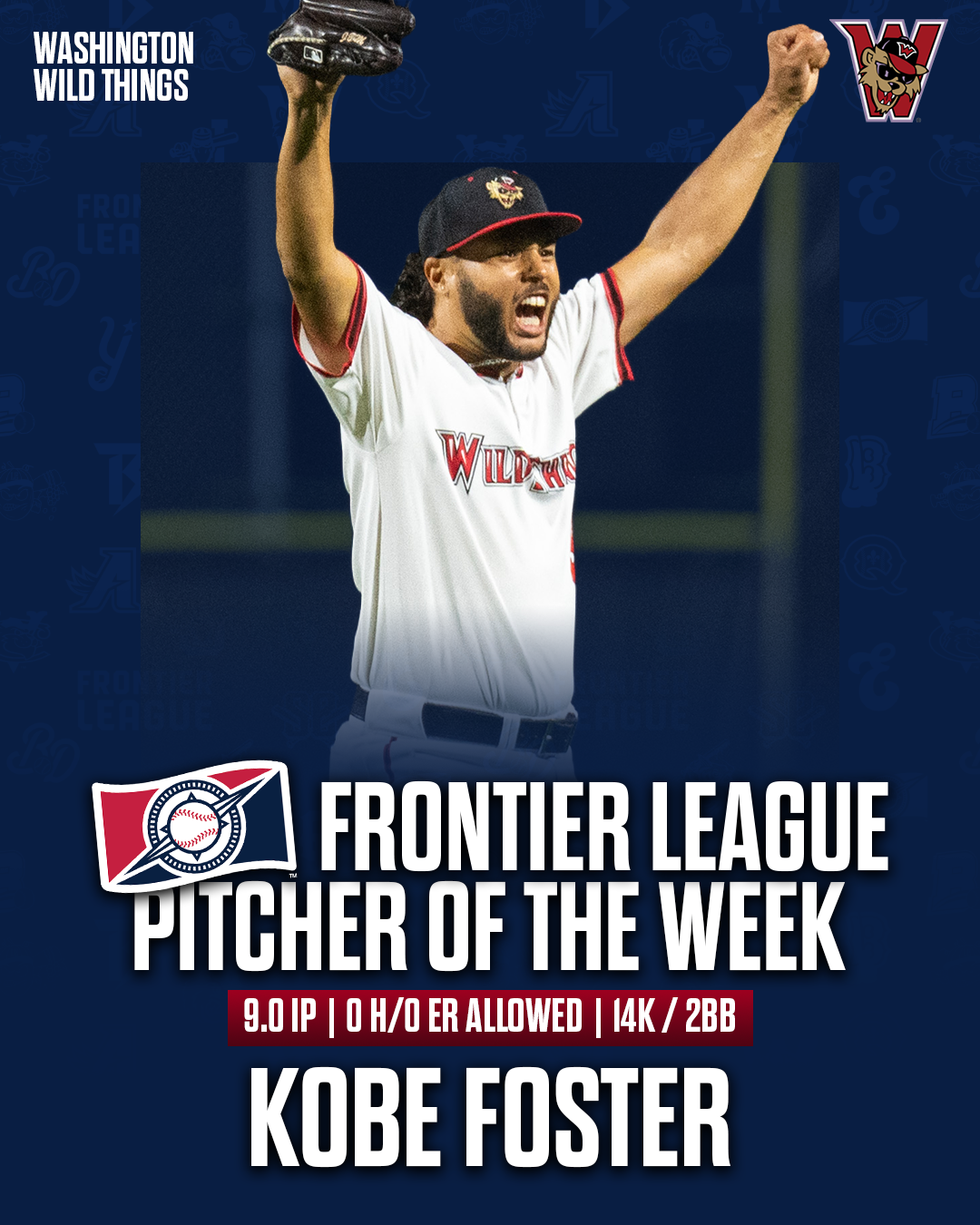 KOBE FOSTER WINS PITCHER OF THE WEEK AWARD AGAIN