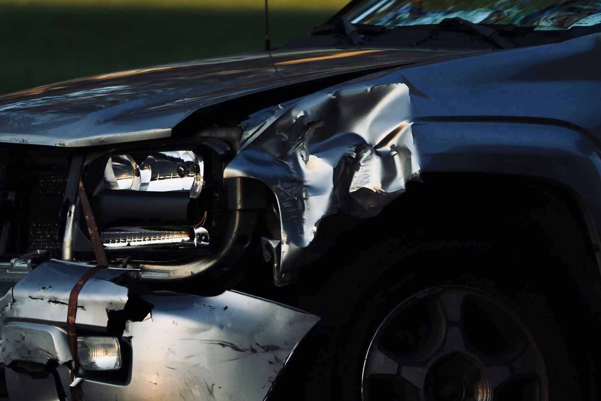 Car with damaged front — Lakeland, FL — Kaylor Law Group