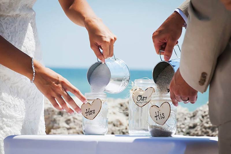 Combining of the sand ceremony.