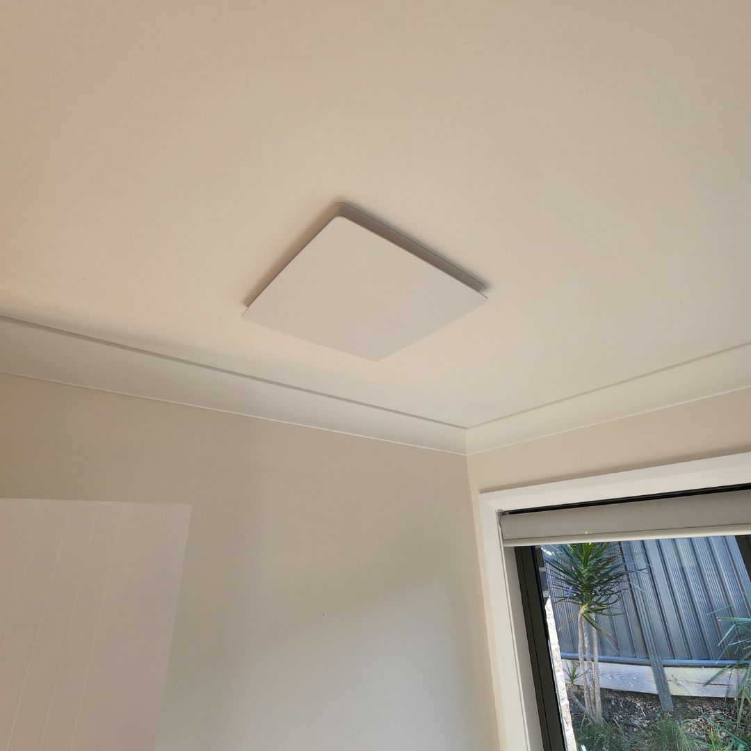Bathroom ventilation system installed by Lakeside Air & Electrical.