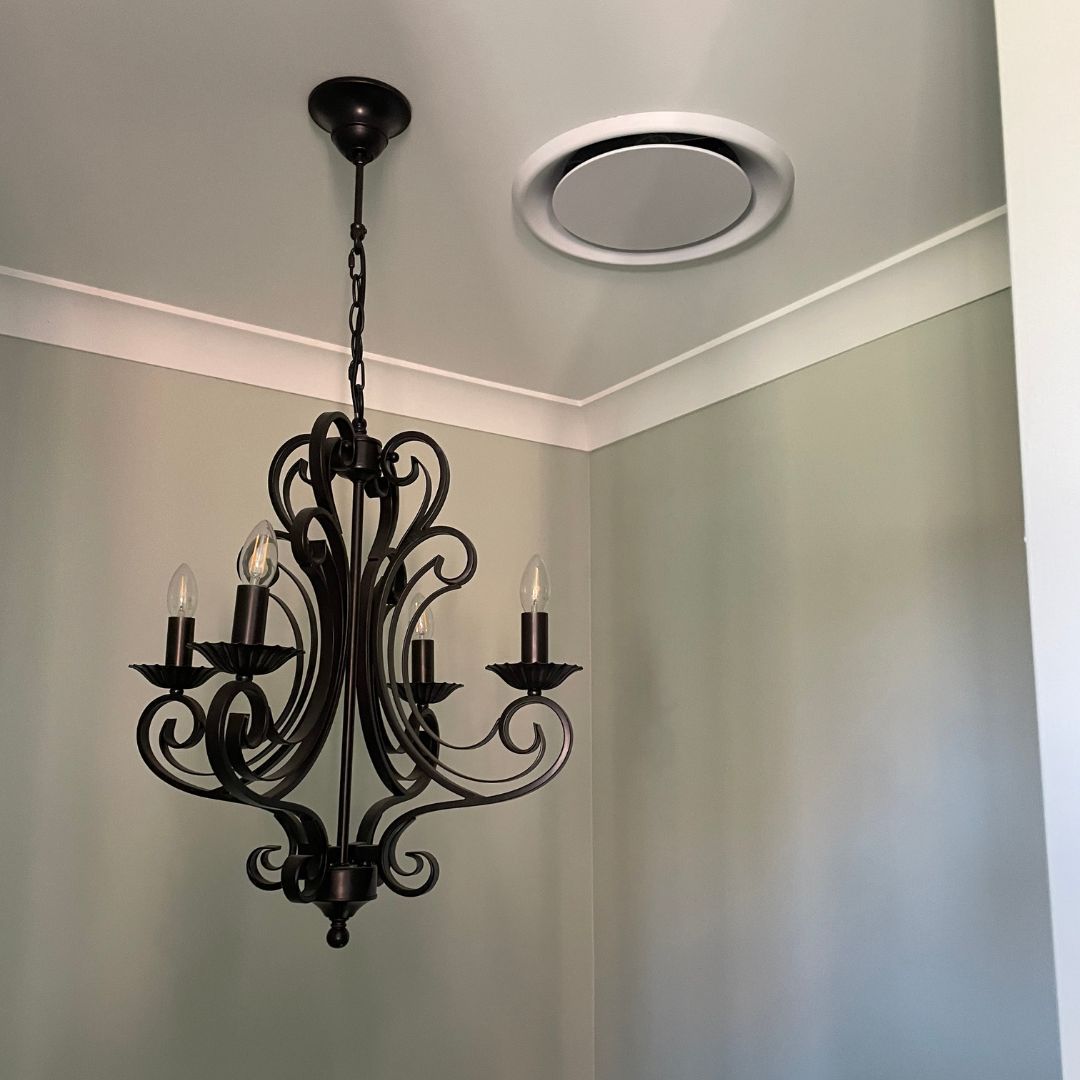 A ducted air conditioning ceiling vent installed by Lakeside Air & Electrical.