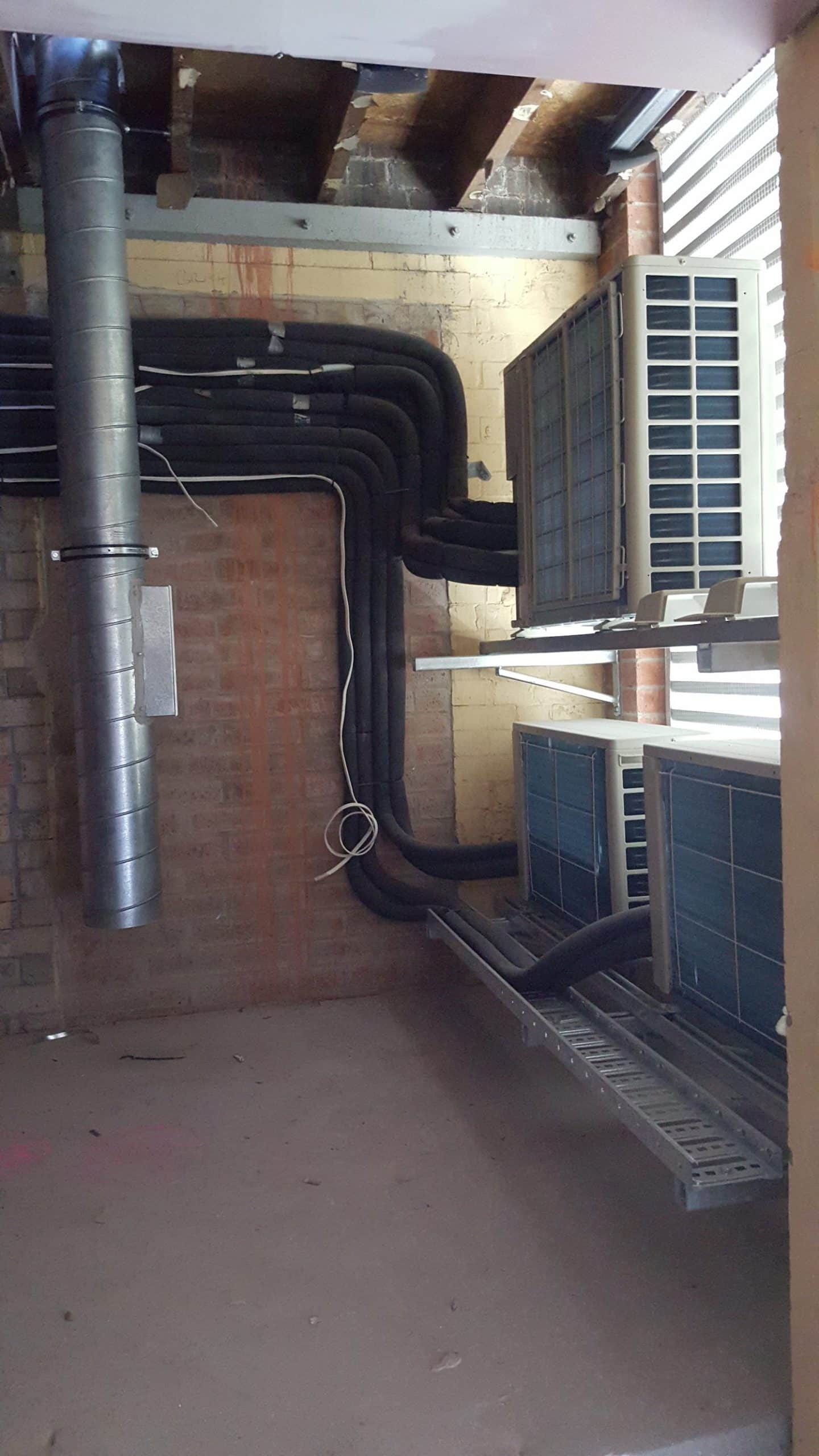 air conditioning with neat wiring