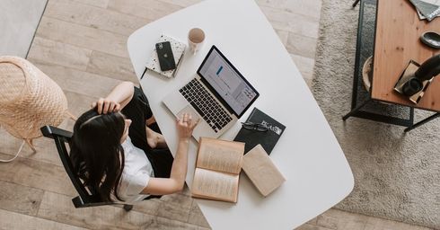 image of woman on her computer