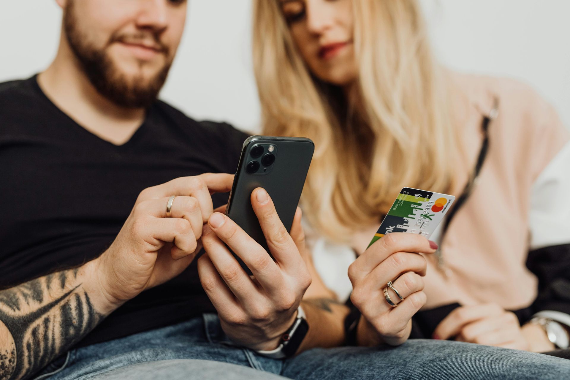 image of a couple on a phone