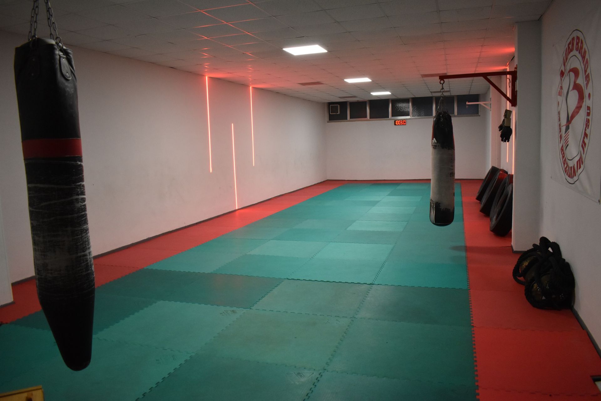 sala per corsi di arti marziali