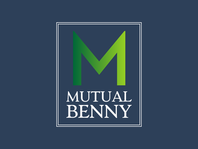 A logo for mutual benefits with a dollar sign in a speech bubble