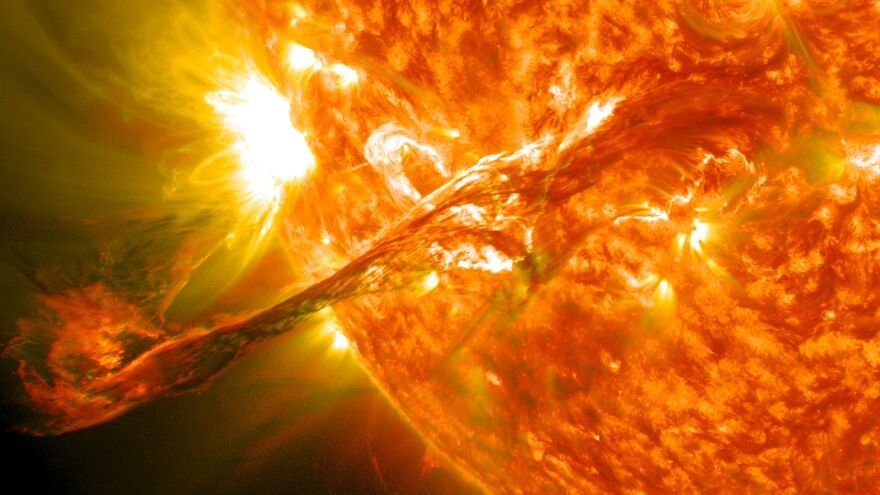 NASA photo of a solar flare on the sun