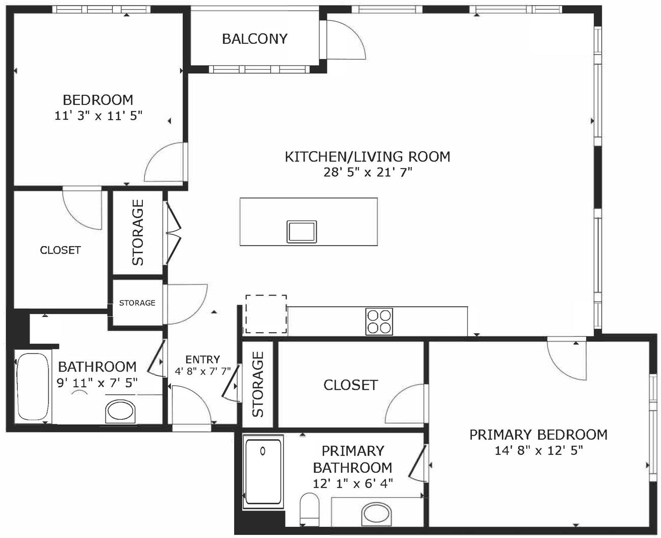 Floor Plan: Marigold · 2 Bath · 2 Bath