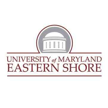 The university of maryland eastern shore logo shows a building in a circle.