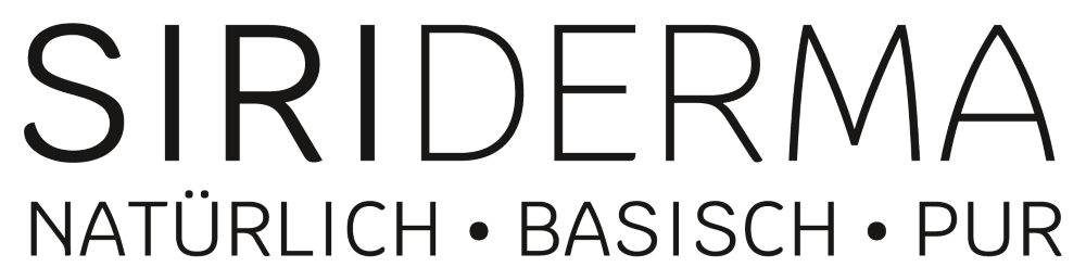 SIRIDERMA logo with the words "NATÜRLICH • BASISCH • PUR" beneath it.