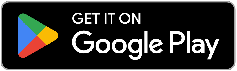 Get it on Google Play logo, black background with white text and Google Play icon.