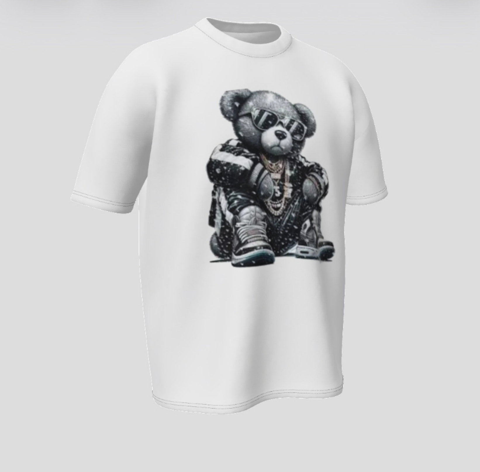 Dripped Out Black & White Bear T-shirt