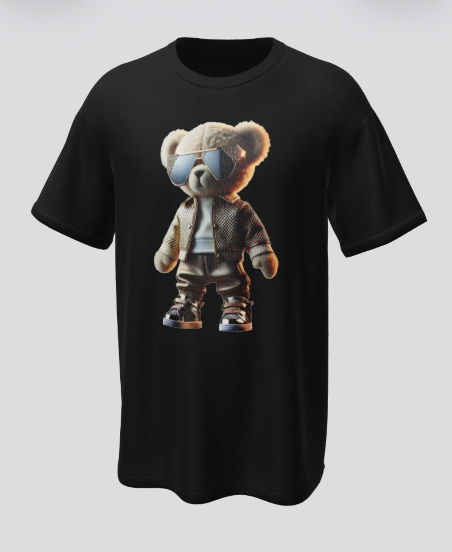 Glowing Street Bear Graphic T-Shirt