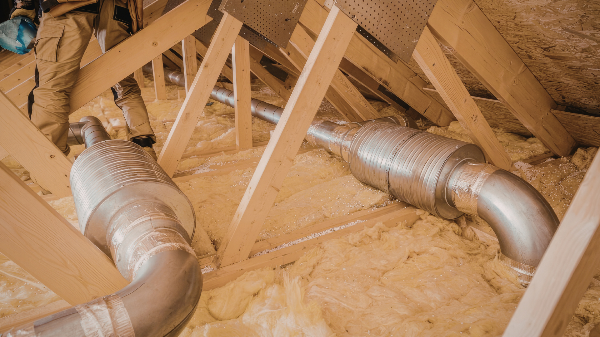duct insulation in attic helping reduce cooled air loss