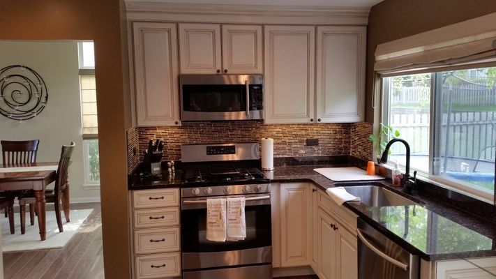 Kitchen cabinets below the sink