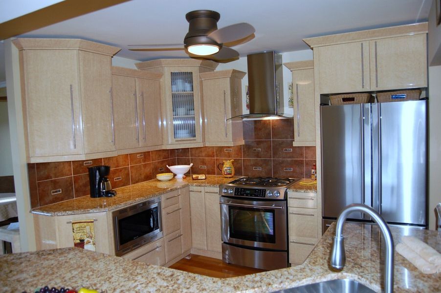 White paint of cabinets