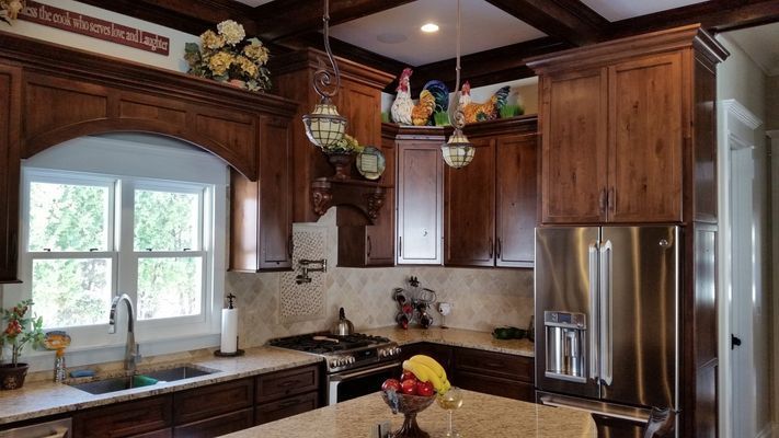 Multiple kitchen cabinets