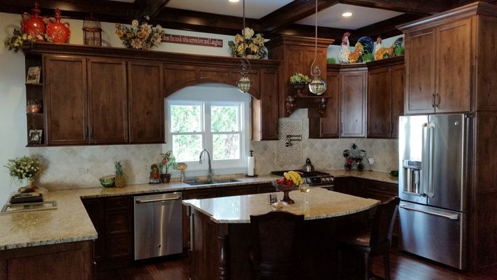 Wooden cabinets layout