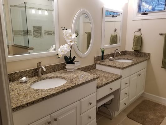 Two sinks in bathroom