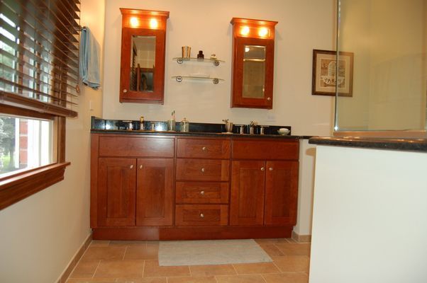 Bathroom cabinets with drawers