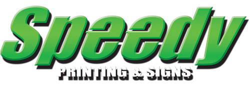 Logo for Speedy Printing & Signs with the word 