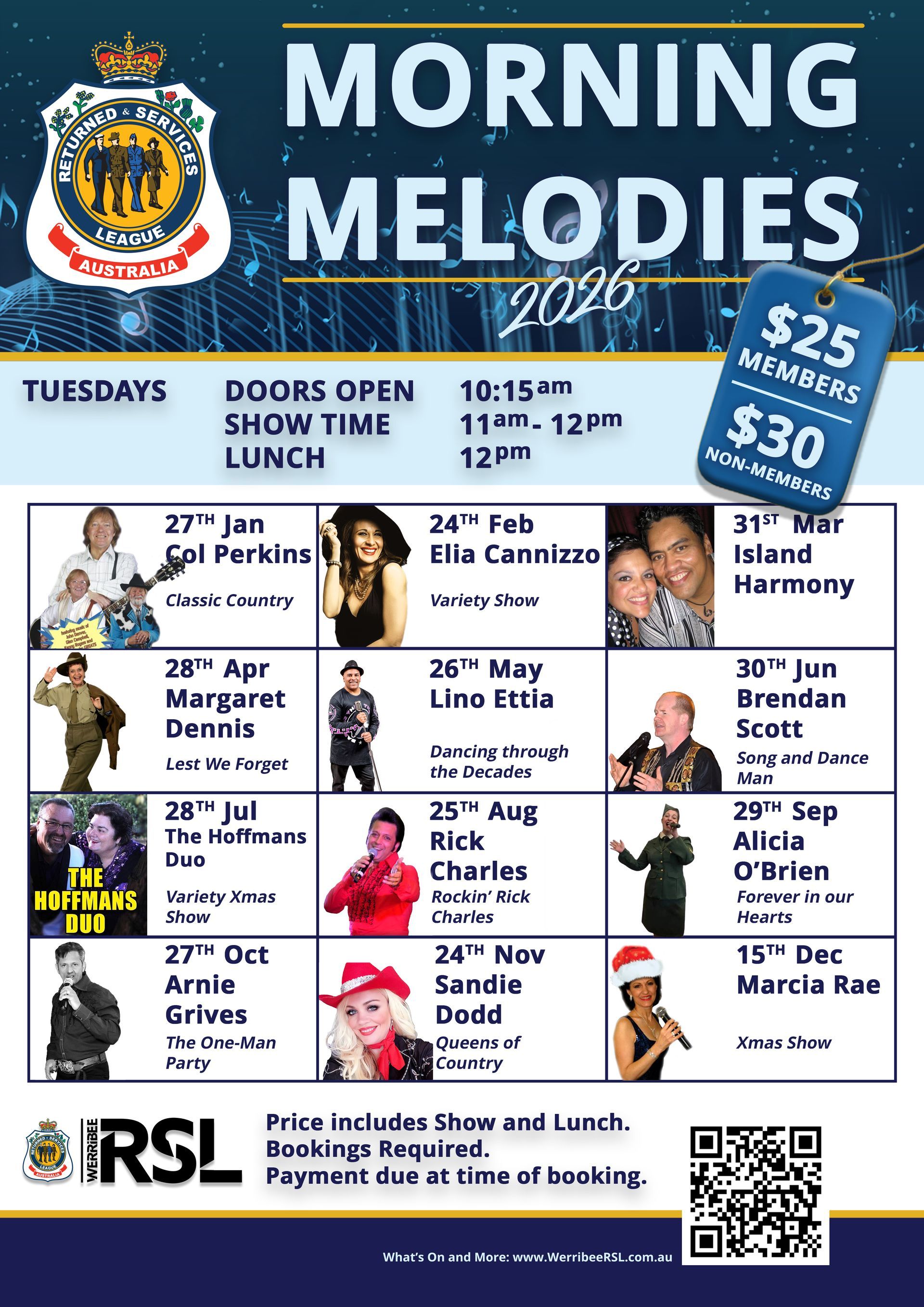Morning Melodies Dates 2026