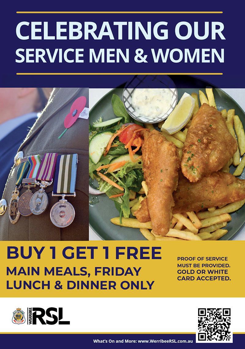 Friday Service Men and Women Lunch & Dinner