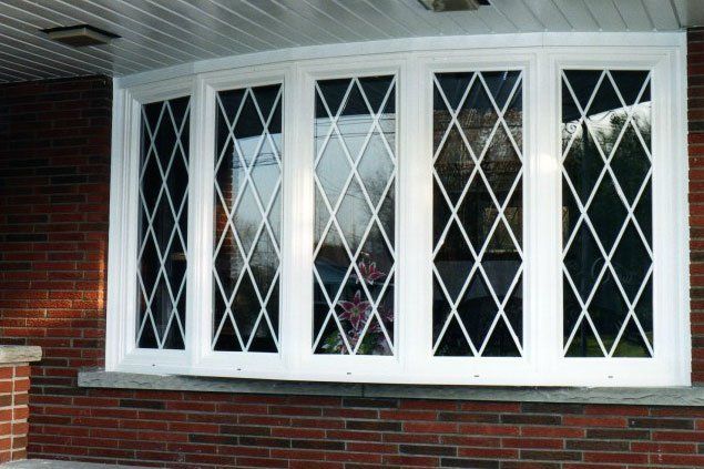 NewBay window with white prairie grid pattern Amherst, NY