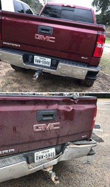 Before and after view of car restoration