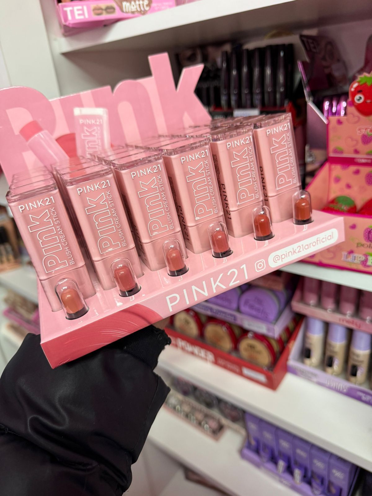 rubor en barra Pink21