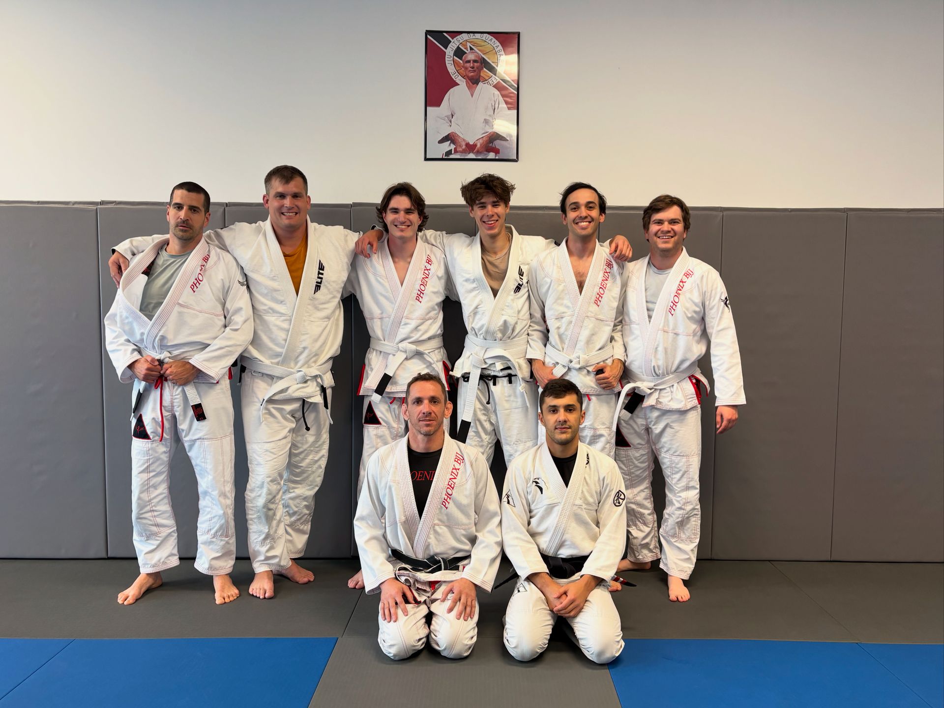 Adults practicing Brazilian Jiu-Jitsu at Phoenix Brazilian Jiu-Jitsu and Martial Arts School.