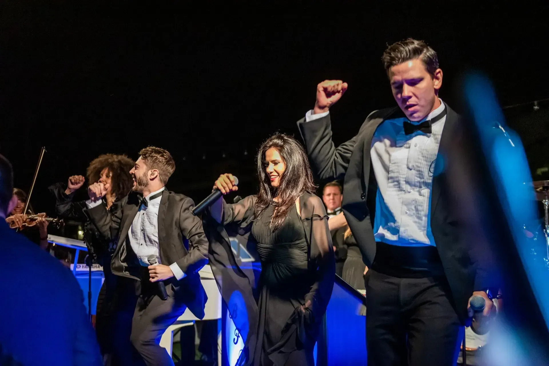 live performers dancing during private event in san diego