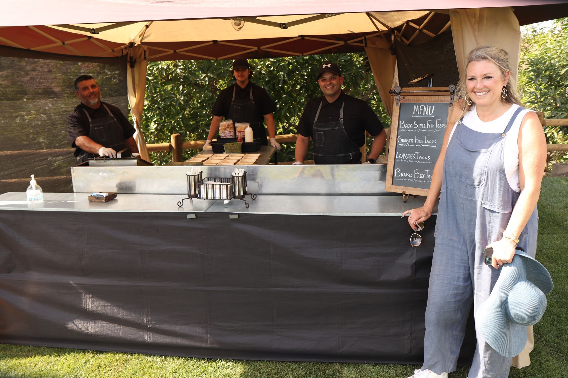 Bonnie Foster with Taco Stand at first corporate event