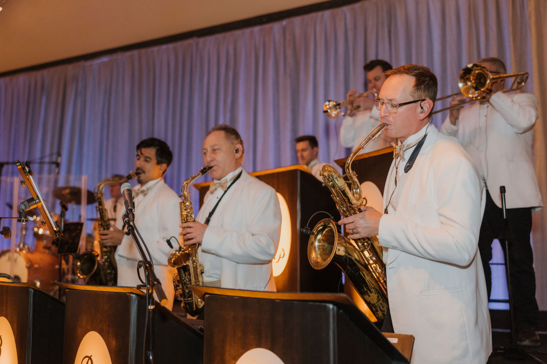 live wedding band horn section