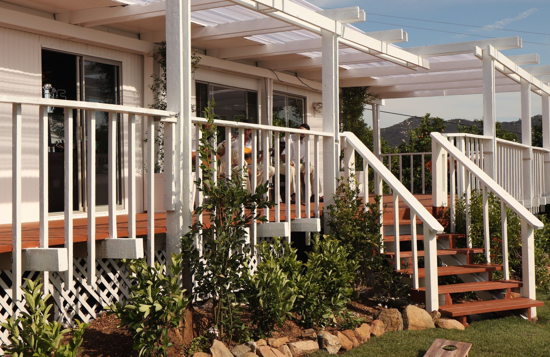 Steps leading up to wraparound porch