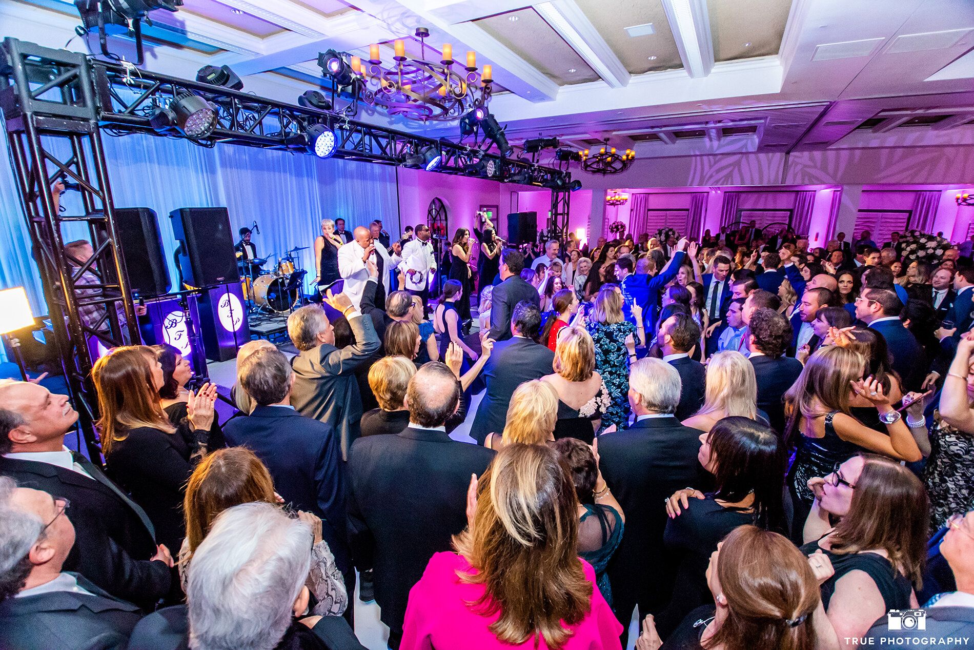 Private party reception dance floor crowd