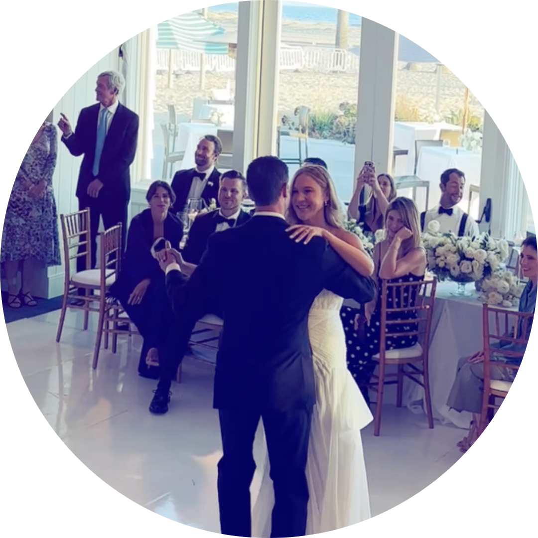 Wedding reception first dance