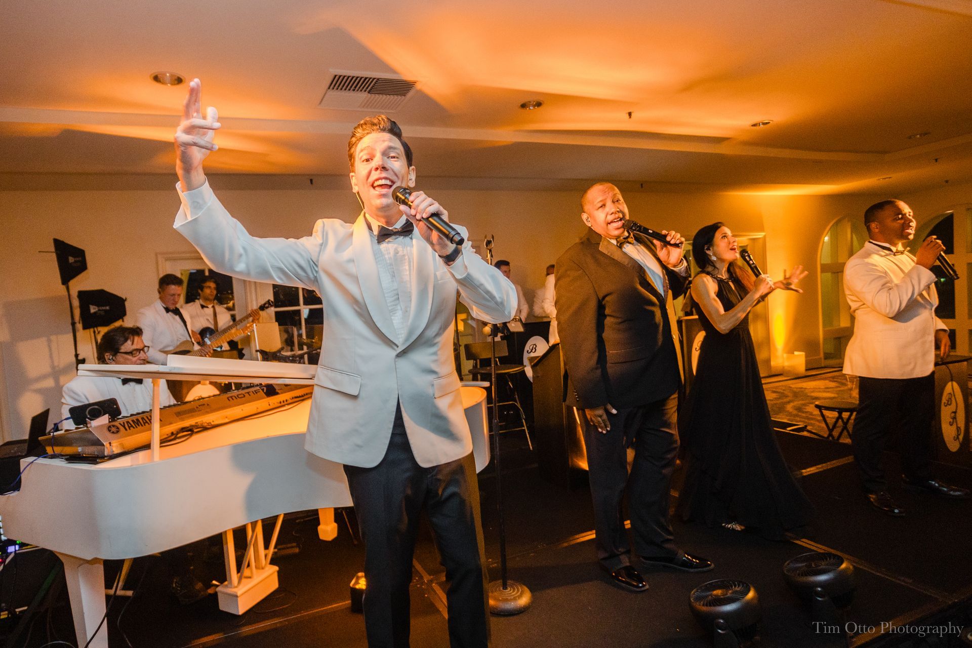 live wedding band performing
