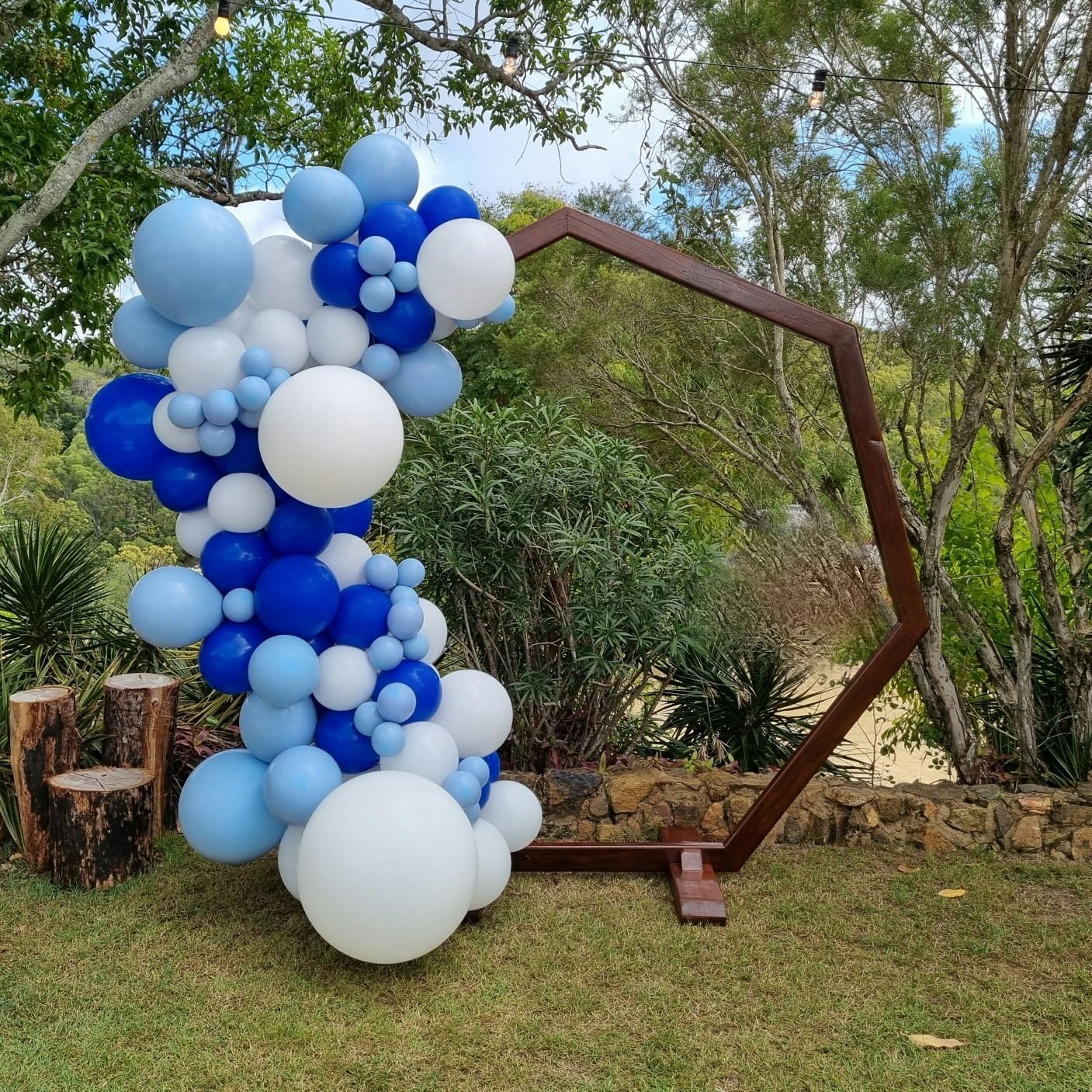A Bunch of Blue and Pink Balloons Shaped Like Fish — Yeppoon Balloons & Party Supplies in Yeppoon, QLD