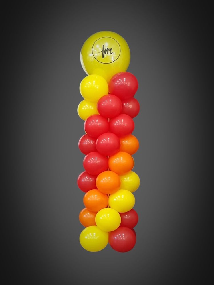 A Traditional column made out of balloons