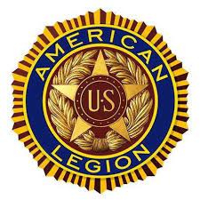 The logo for the american legion is a badge with a star in the center.