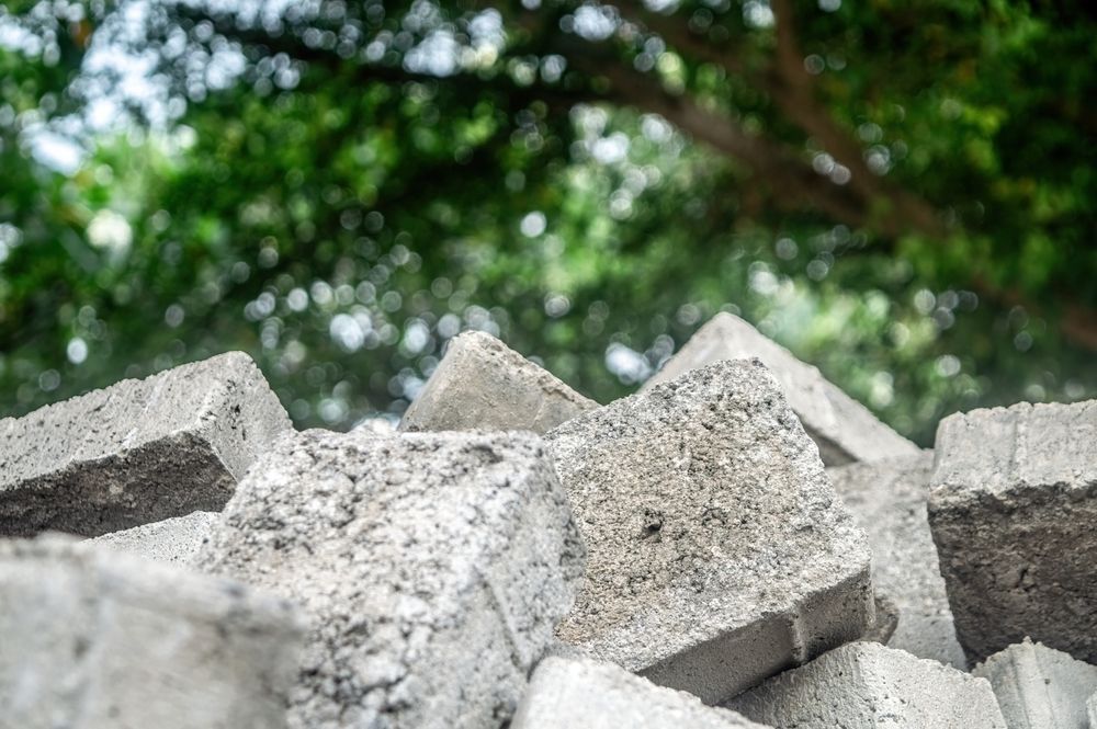 Concrete that is ready to be recycled.